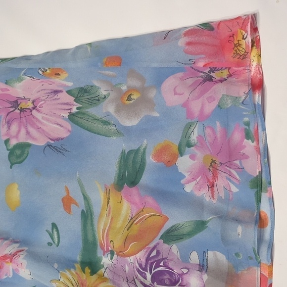 Ralph Lauren Womens Skirt NWT 100% Silk Cottagecore Bloomcore Plus Size 14 - Picture 4 of 12